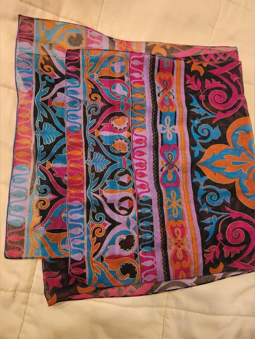 Vintage Lot Of 10 Scarves Scarf, Colorful EUC Liz Claiborne, Cocktail Collection